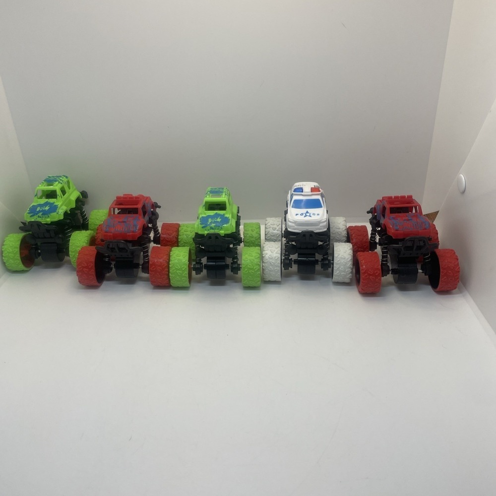 4wd monster truck cars push and go‎ toy trucks friction powered cars 5 In Total
